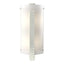 Hubbardton Forge 2006 Sterling White Art Glass (BB) Forged Vertical Bar Sconce