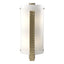 Hubbardton Forge 2006 Modern Brass White Art Glass (BB) Forged Vertical Bar Sconce