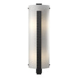 Hubbardton Forge 2002 Black White Art Glass (BB) Forged Vertical Bar Large Sconce
