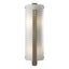 Hubbardton Forge 2002 Soft Gold White Art Glass (BB) Forged Vertical Bar Large Sconce