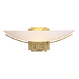 Hubbardton Forge 2005 Modern Brass Opal Glass (GG) Oval Impressions Sconce