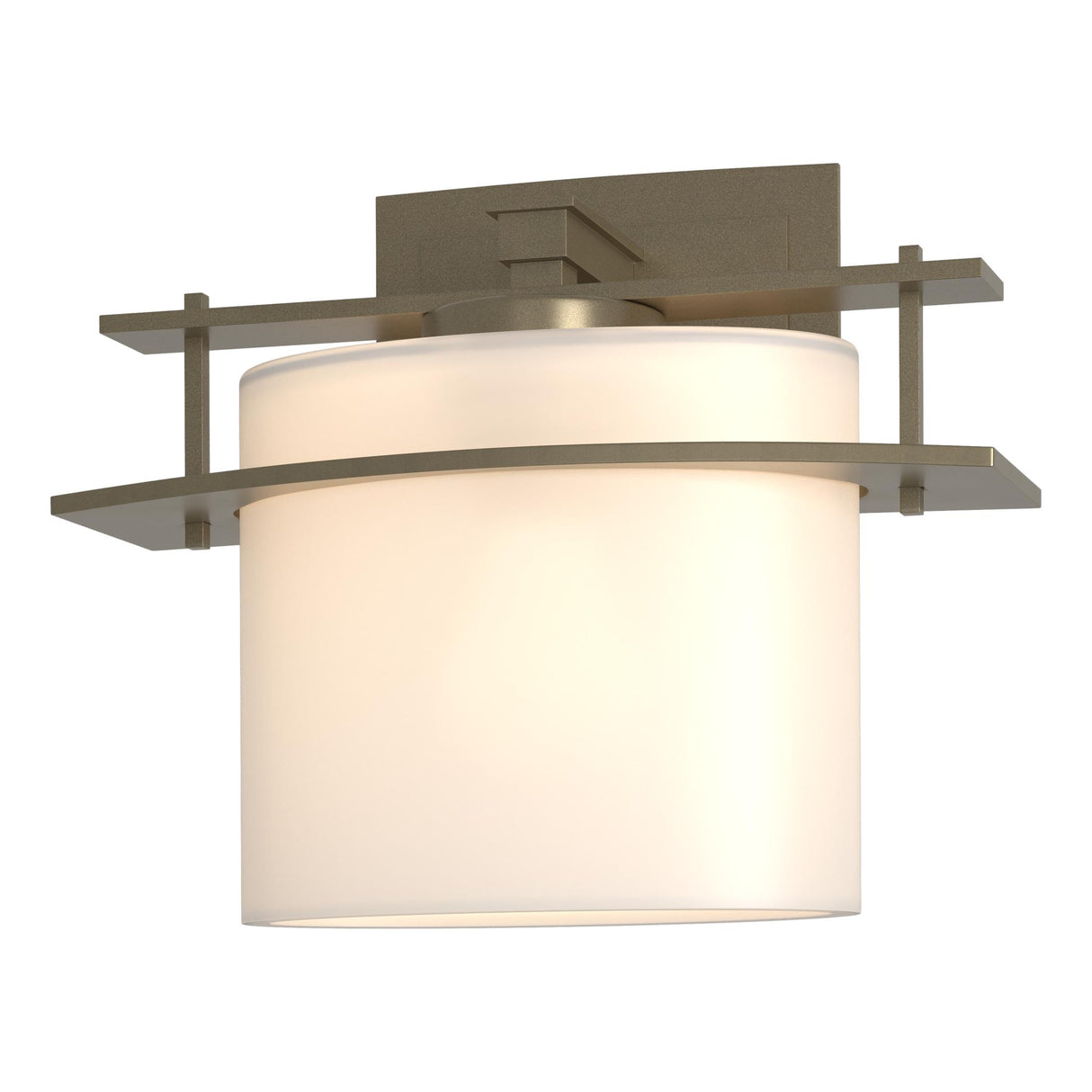 Hubbardton Forge 2009 Soft Gold Opal Glass (GG) Arc Ellipse 1 Light Sconce