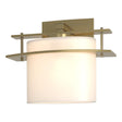 Hubbardton Forge 2009 Modern Brass Opal Glass (GG) Arc Ellipse 1 Light Sconce