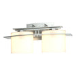 Hubbardton Forge 2009 Vintage Platinum Opal Glass (GG) Arc Ellipse 2 Light Sconce