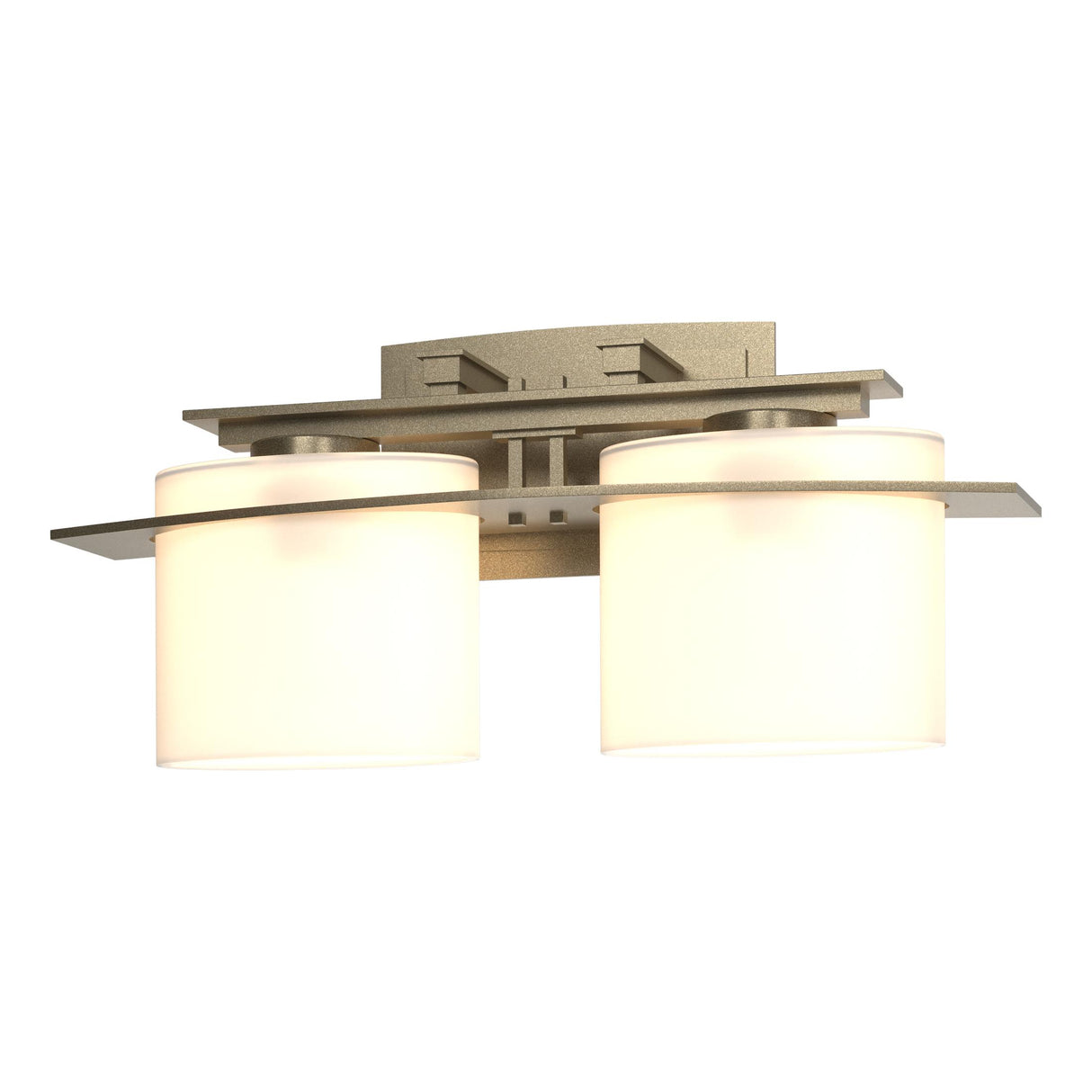 Hubbardton Forge 2009 Soft Gold Opal Glass (GG) Arc Ellipse 2 Light Sconce