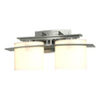 Hubbardton Forge 2009 Sterling Opal Glass (GG) Arc Ellipse 2 Light Sconce