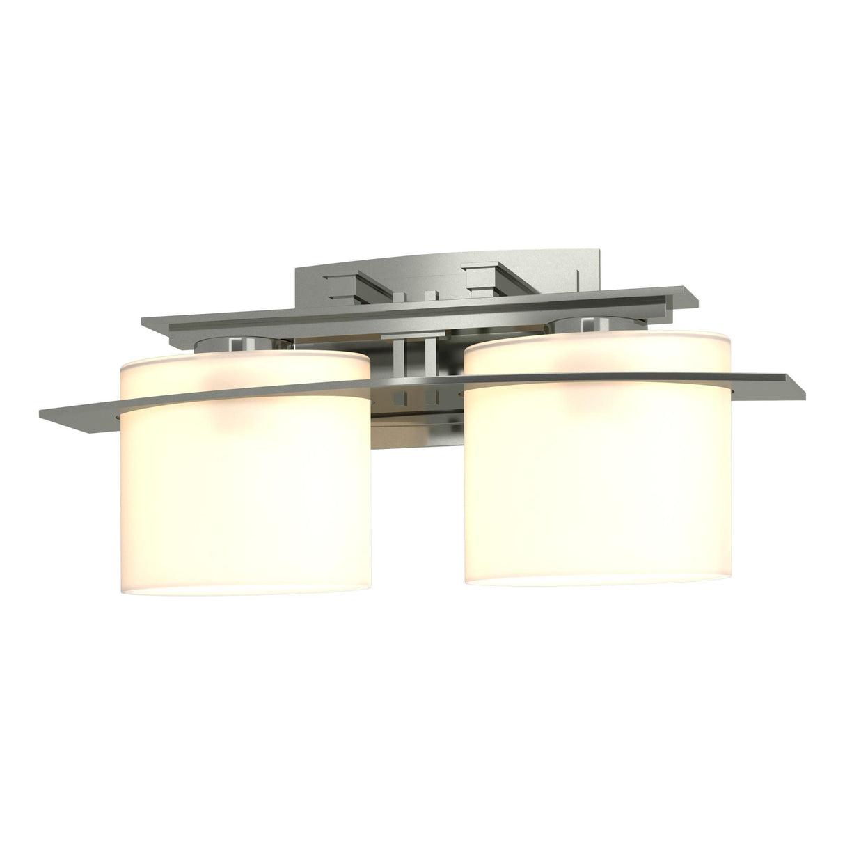 Hubbardton Forge 2009 Sterling Opal Glass (GG) Arc Ellipse 2 Light Sconce