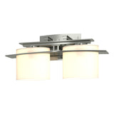 Hubbardton Forge 2009 Sterling Opal Glass (GG) Arc Ellipse 2 Light Sconce
