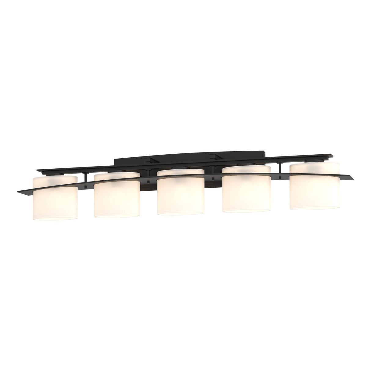 Hubbardton Forge 2009 Black Opal Glass (GG) Arc Ellipse 5 Light Sconce
