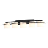 Hubbardton Forge 2009 Black Opal Glass (GG) Arc Ellipse 5 Light Sconce