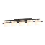Hubbardton Forge 2009 Oil Rubbed Bronze Opal Glass (GG) Arc Ellipse 5 Light Sconce