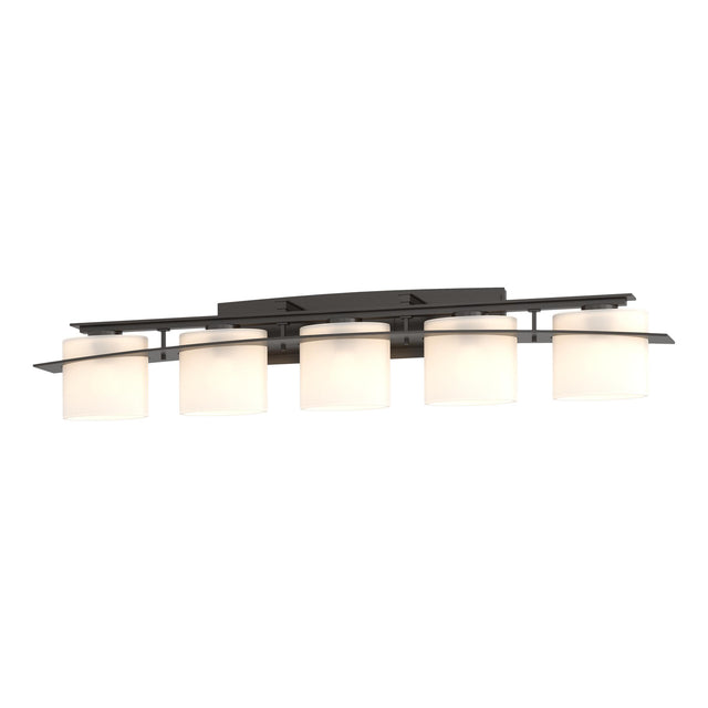 Hubbardton Forge 2009 Oil Rubbed Bronze Opal Glass (GG) Arc Ellipse 5 Light Sconce