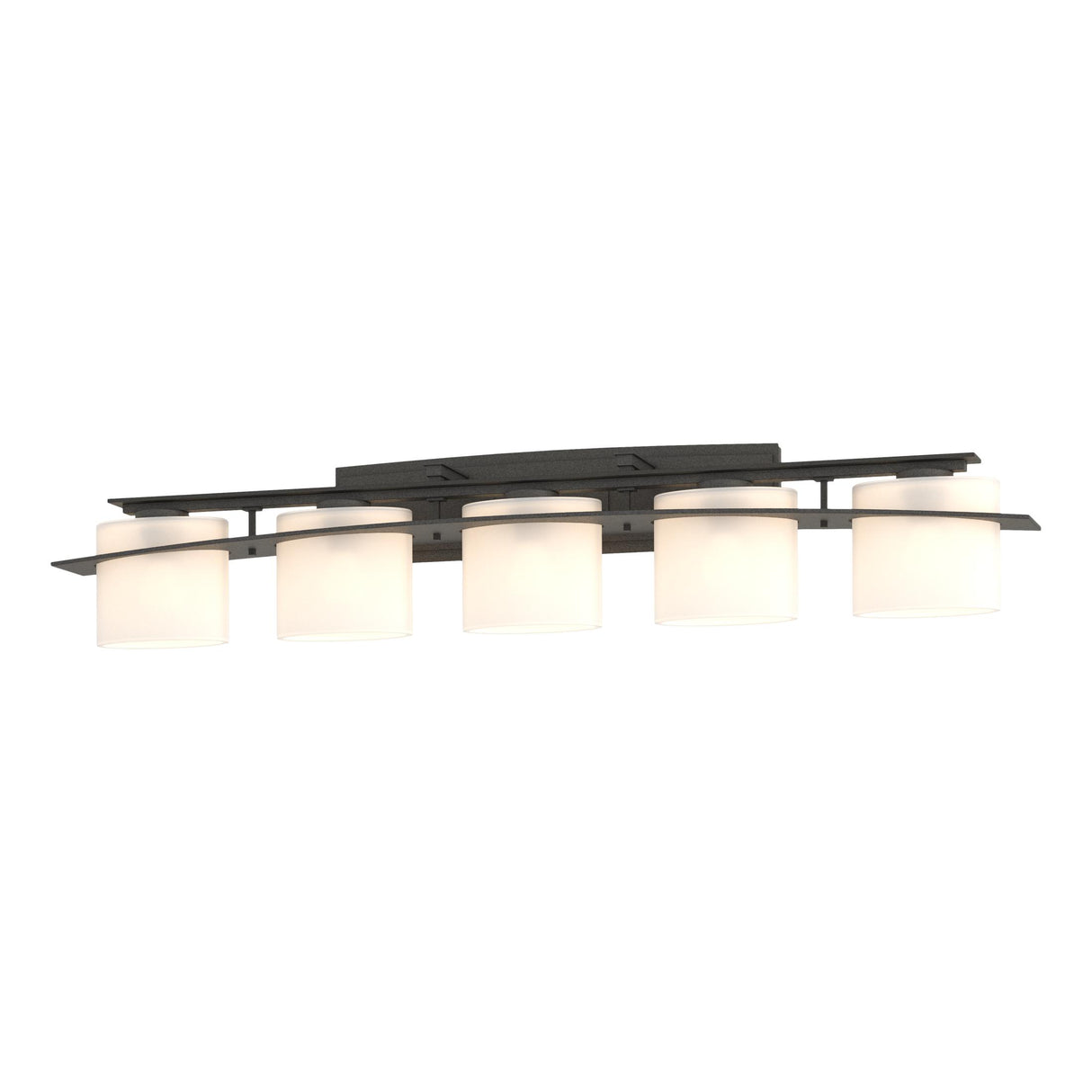 Hubbardton Forge 2009 Natural Iron Opal Glass (GG) Arc Ellipse 5 Light Sconce