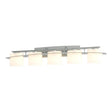 Hubbardton Forge 2009 Vintage Platinum Opal Glass (GG) Arc Ellipse 5 Light Sconce