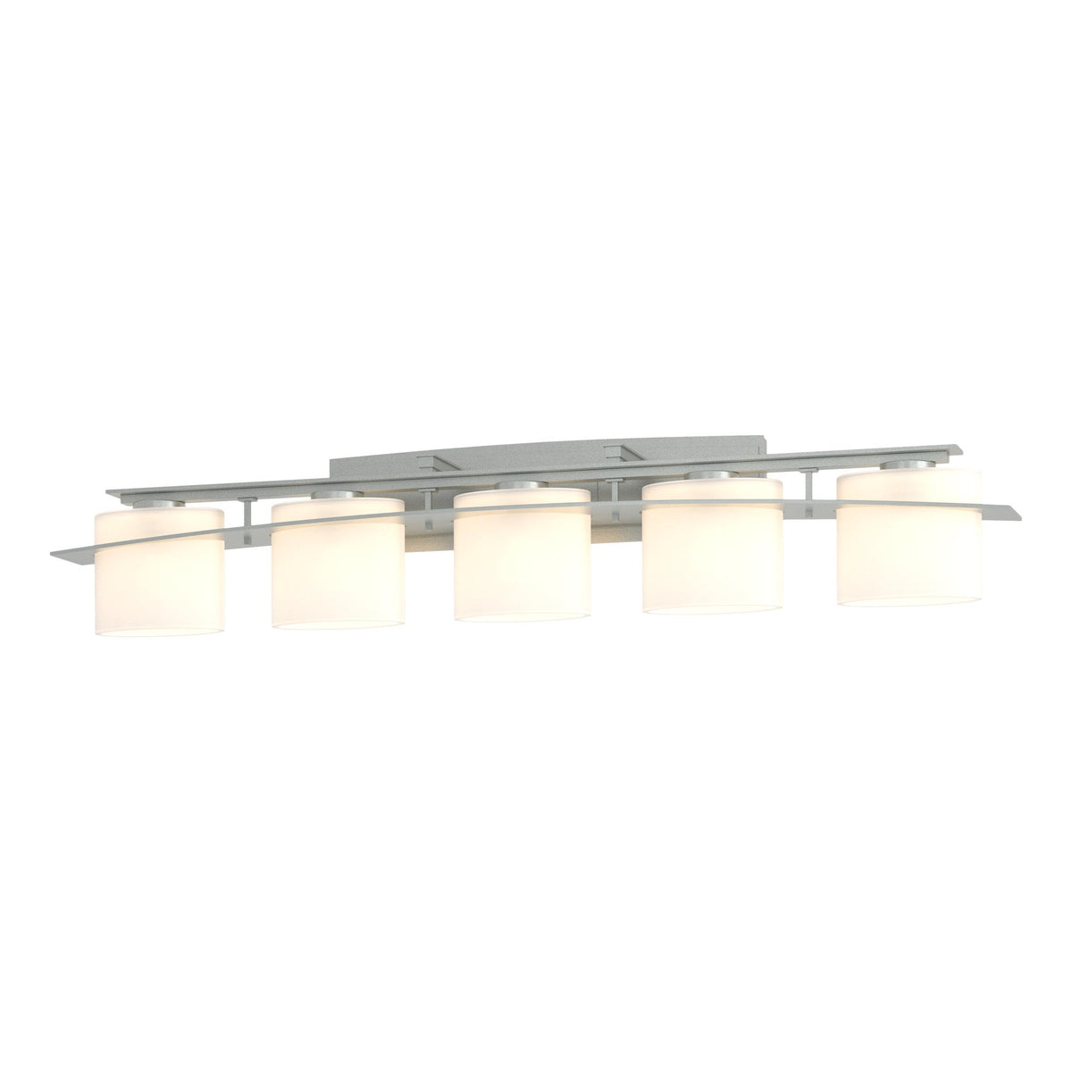 Hubbardton Forge 2009 Vintage Platinum Opal Glass (GG) Arc Ellipse 5 Light Sconce
