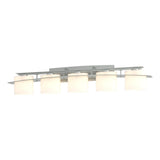 Hubbardton Forge 2009 Vintage Platinum Opal Glass (GG) Arc Ellipse 5 Light Sconce