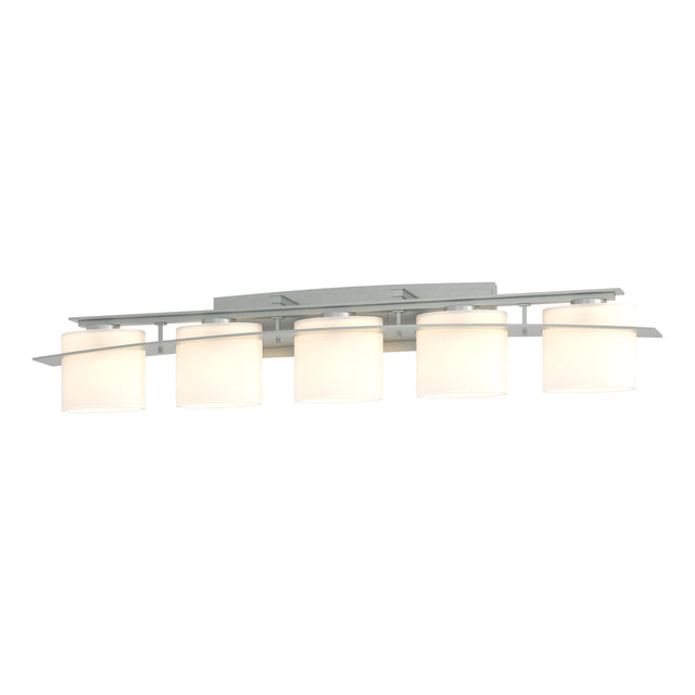 Hubbardton Forge 2009 Vintage Platinum Opal Glass (GG) Arc Ellipse 5 Light Sconce