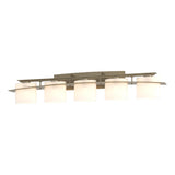 Hubbardton Forge 2009 Soft Gold Opal Glass (GG) Arc Ellipse 5 Light Sconce