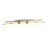 Hubbardton Forge 2009 Sterling Opal Glass (GG) Arc Ellipse 5 Light Sconce