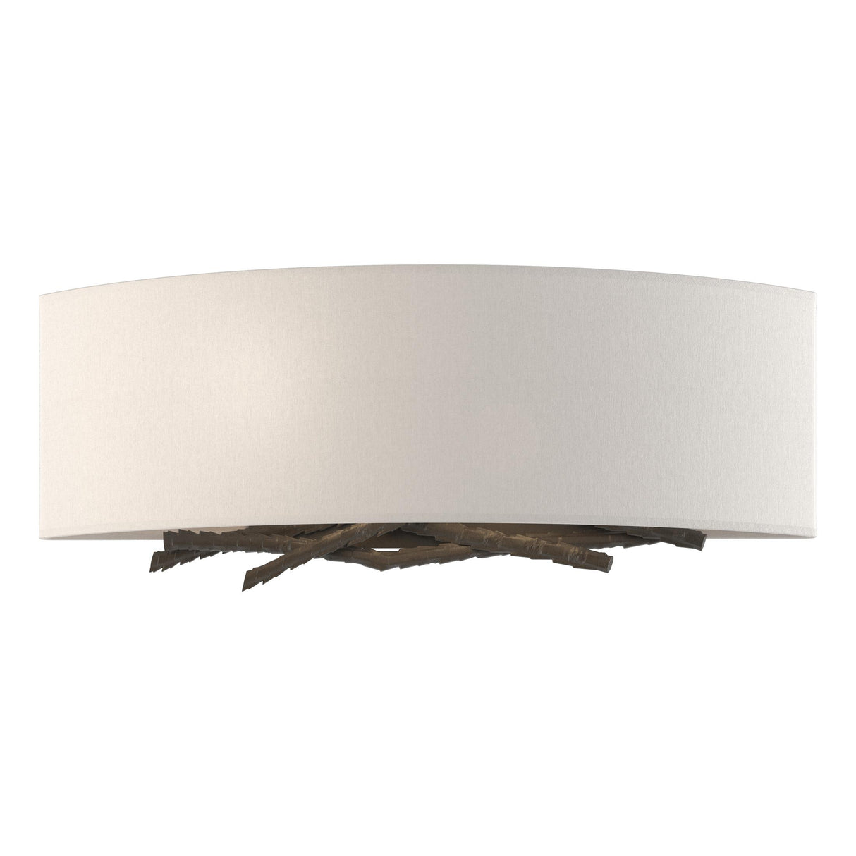 Hubbardton Forge 2011 Dark Smoke Flax Shade (SE) Brindille Sconce