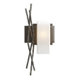 Hubbardton Forge 2012 Dark Smoke Opal Glass (GG) Right Brindille Sconce