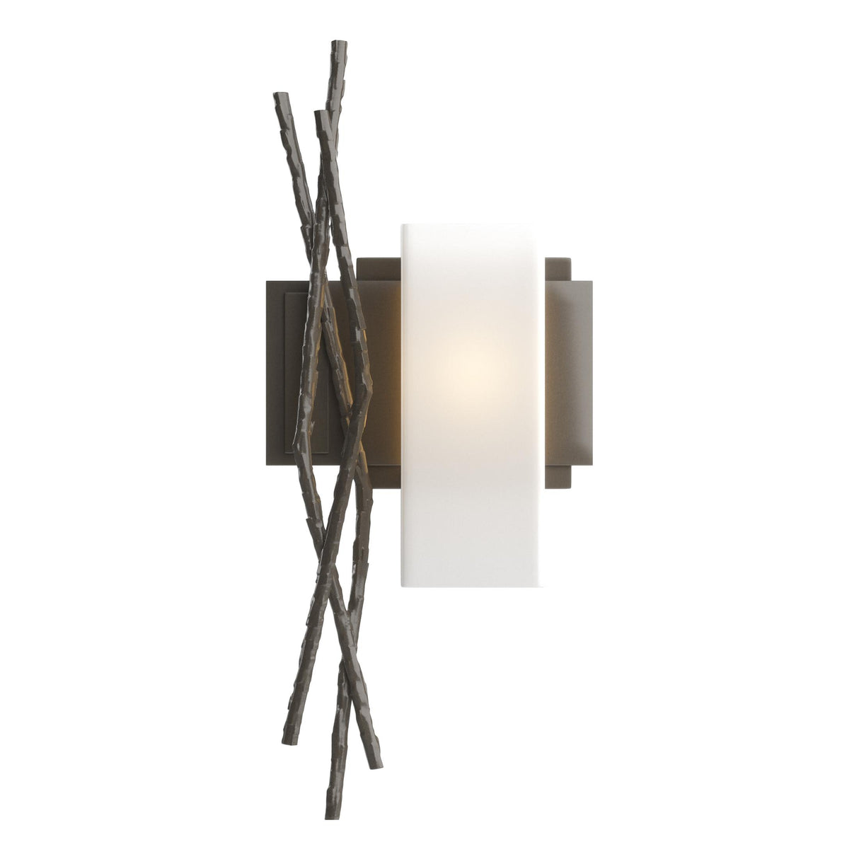 Hubbardton Forge 2012 Dark Smoke Opal Glass (GG) Right Brindille Sconce