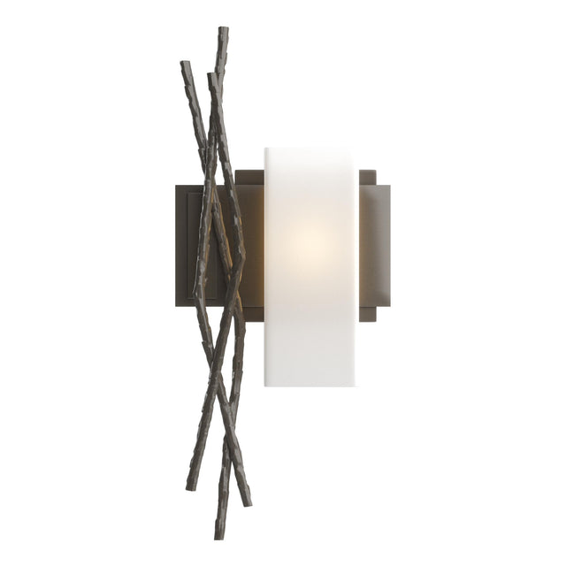 Hubbardton Forge 2012 Dark Smoke Opal Glass (GG) Right Brindille Sconce