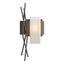 Hubbardton Forge 2012 Natural Iron Opal Glass (GG) Right Brindille Sconce