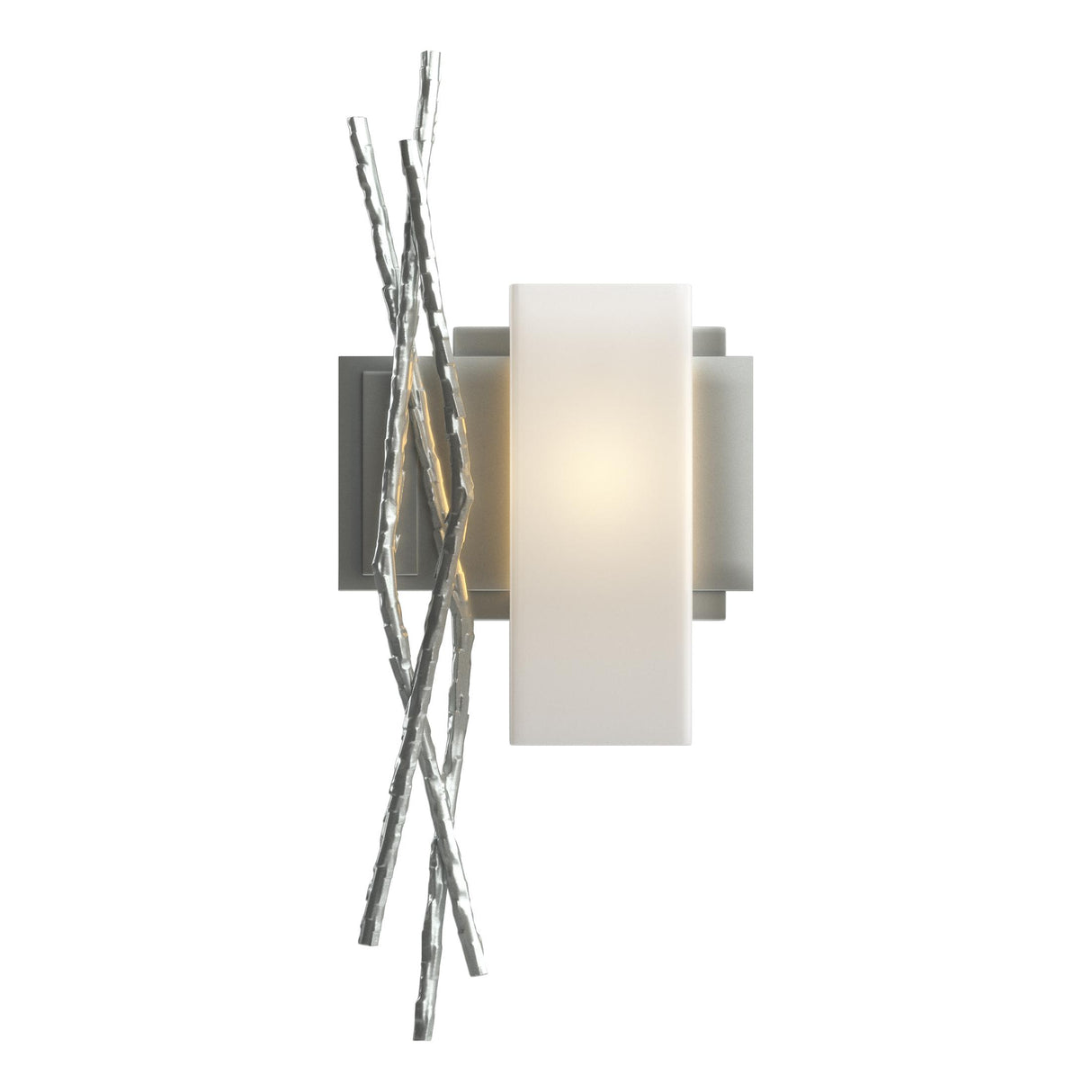 Hubbardton Forge 2012 Vintage Platinum Opal Glass (GG) Right Brindille Sconce