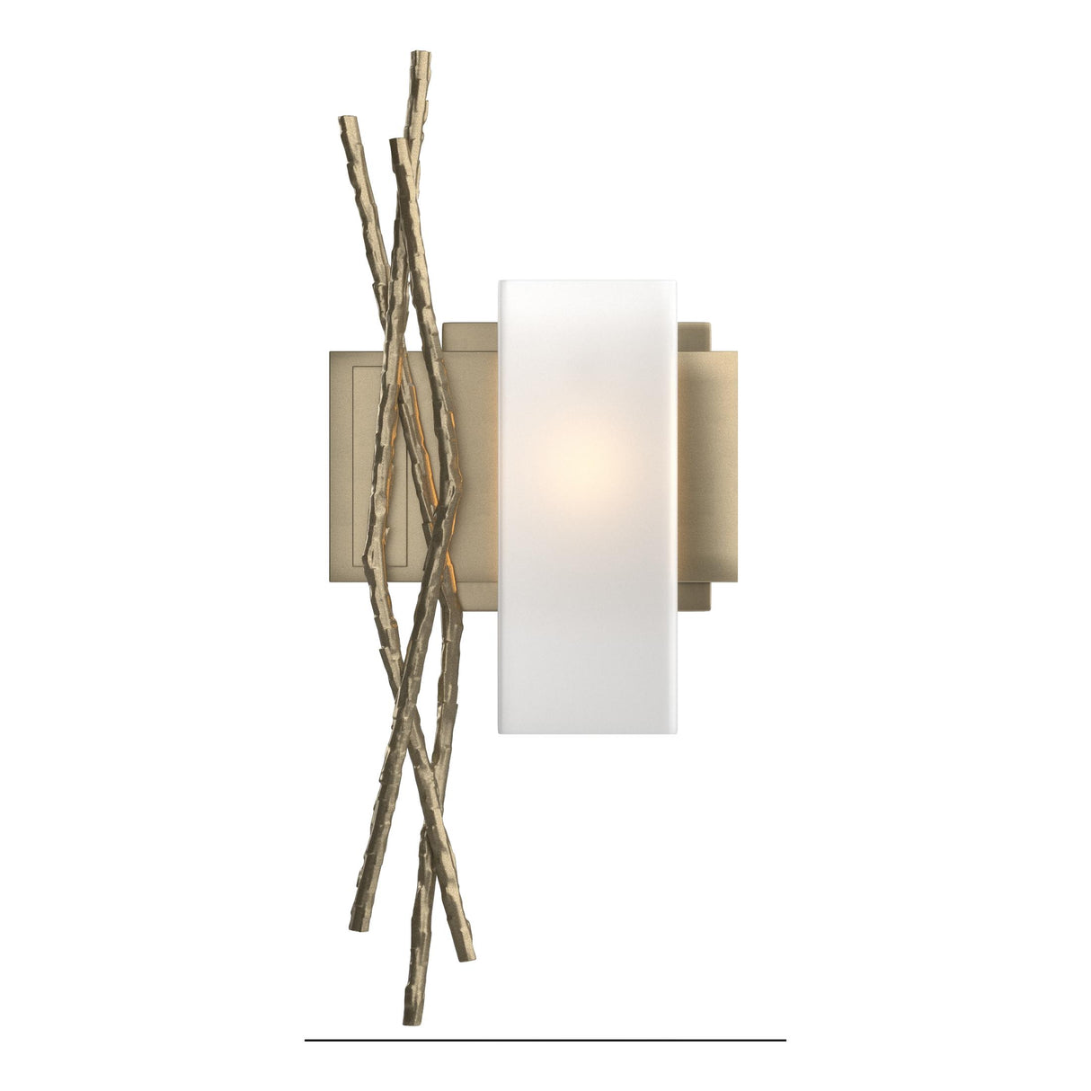 Hubbardton Forge 2012 Soft Gold Opal Glass (GG) Right Brindille Sconce