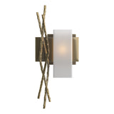 Hubbardton Forge 2012 Modern Brass Opal Glass (GG) Right Brindille Sconce
