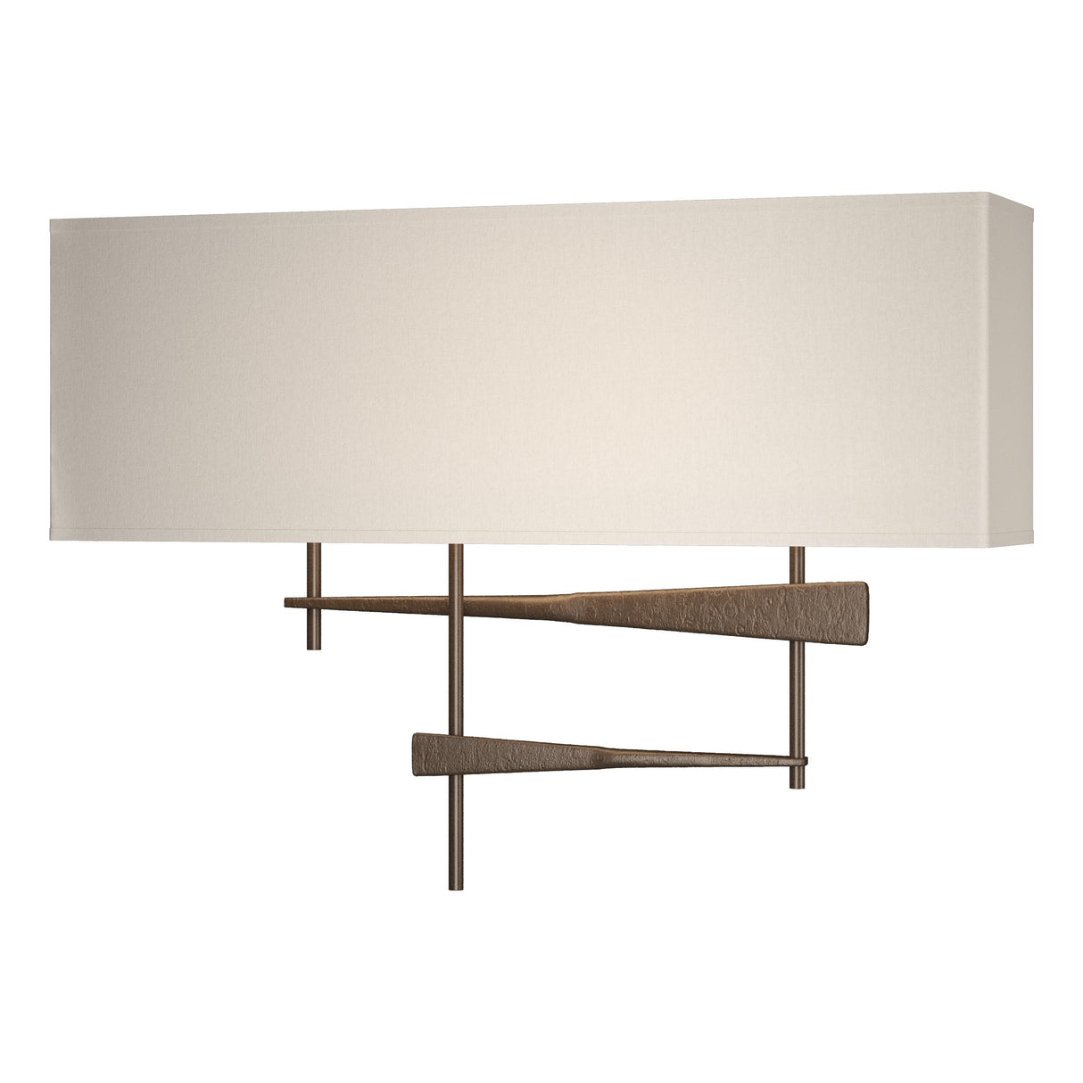 Hubbardton Forge 2013 Bronze Flax Shade (SE) Cavaletti Sconce