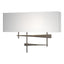 Hubbardton Forge 2013 Dark Smoke Natural Anna Shade (SF) Cavaletti Sconce