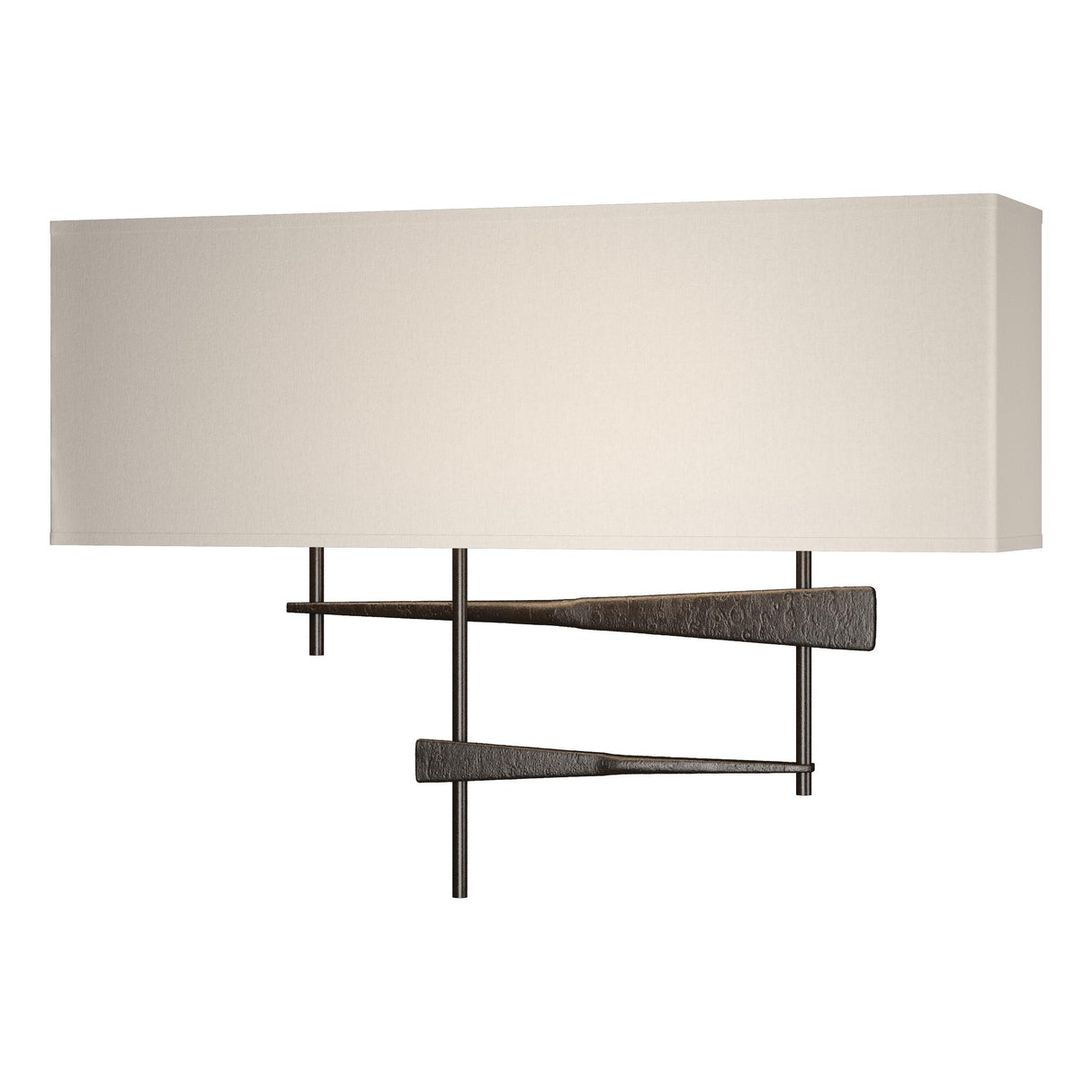 Hubbardton Forge 2013 Oil Rubbed Bronze Flax Shade (SE) Cavaletti Sconce