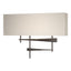 Hubbardton Forge 2013 Oil Rubbed Bronze Flax Shade (SE) Cavaletti Sconce