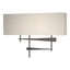Hubbardton Forge 2013 Natural Iron Flax Shade (SE) Cavaletti Sconce
