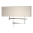 Hubbardton Forge 2013 Vintage Platinum Flax Shade (SE) Cavaletti Sconce