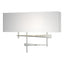 Hubbardton Forge 2013 Vintage Platinum Natural Anna Shade (SF) Cavaletti Sconce