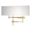 Hubbardton Forge 2013 Modern Brass Natural Anna Shade (SF) Cavaletti Sconce