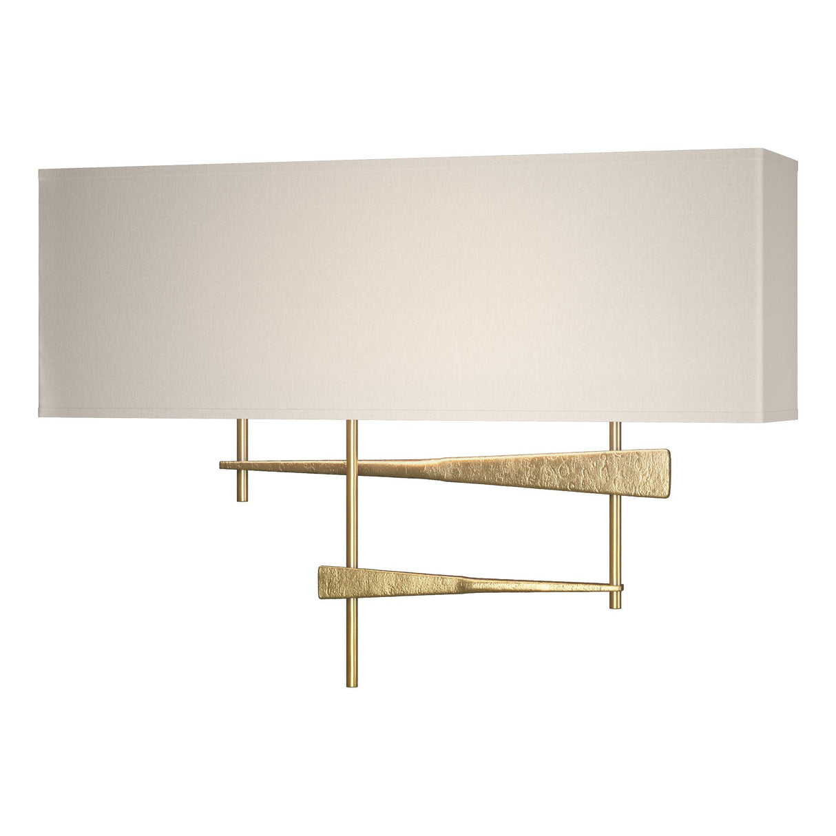 Hubbardton Forge 2013 Modern Brass Flax Shade (SE) Cavaletti Sconce