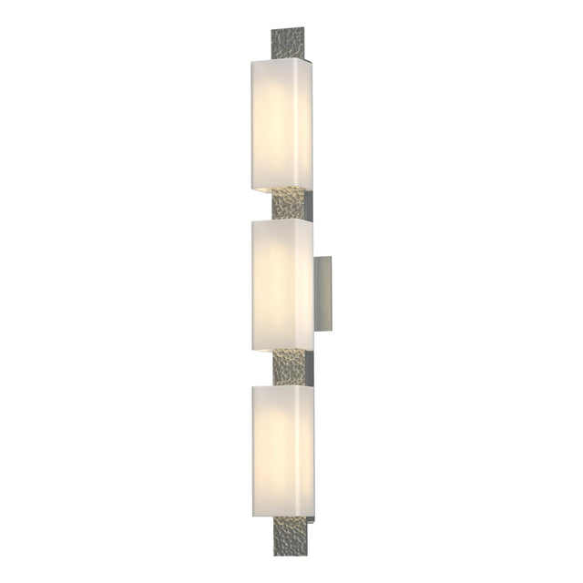 Hubbardton Forge 2014 Vintage Platinum Opal Glass (GG) Oceanus 3 Light Sconce