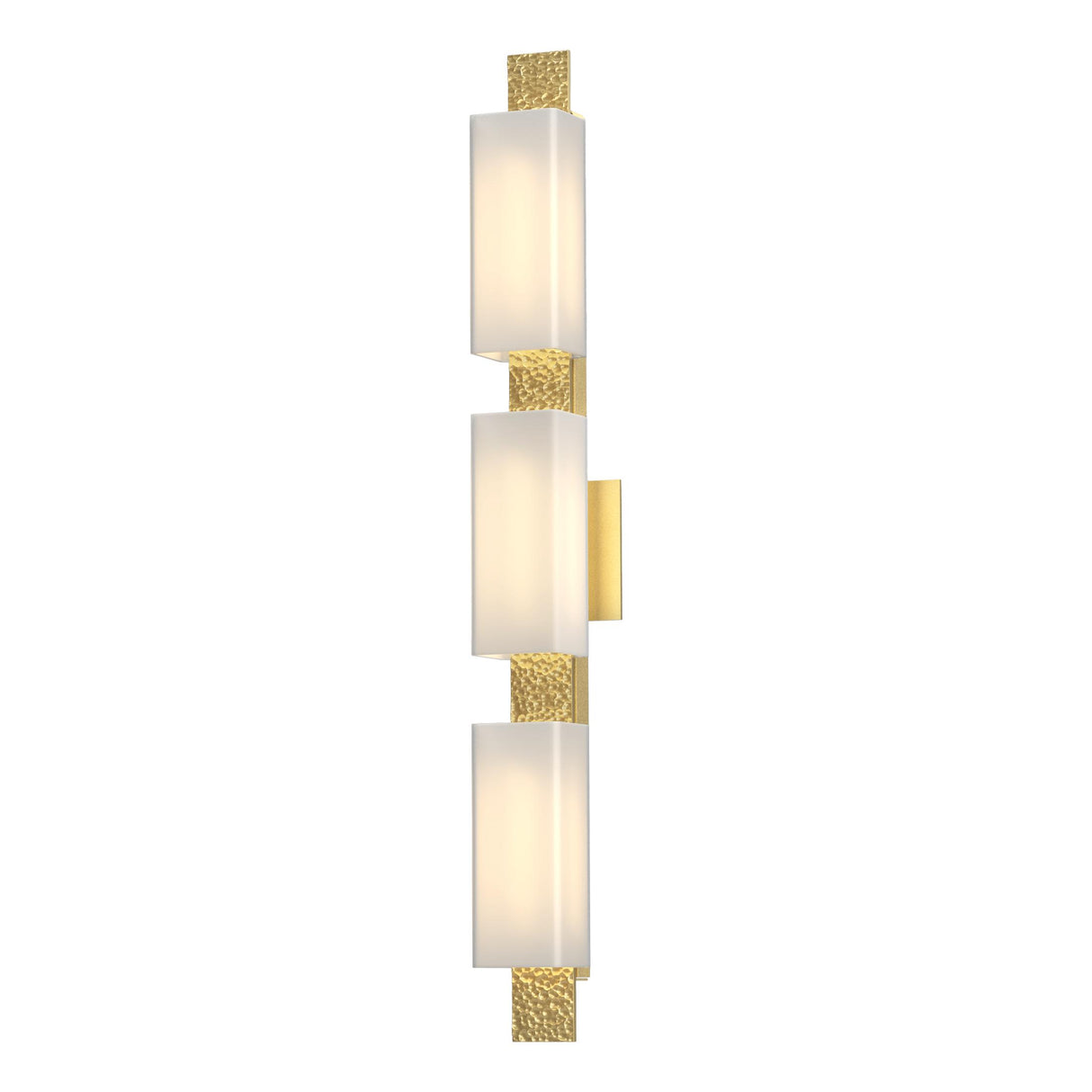 Hubbardton Forge 2014 Modern Brass Opal Glass (GG) Oceanus 3 Light Sconce
