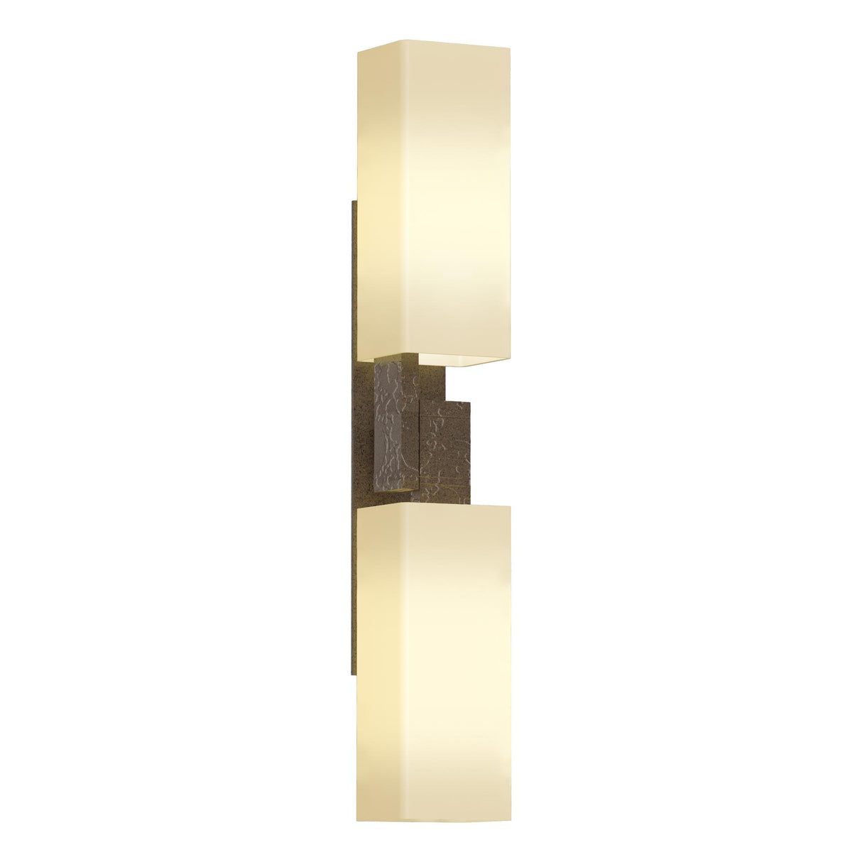 Hubbardton Forge 2012 Bronze Opal Glass (GG) Ondrian 2 Light Sconce