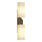 Hubbardton Forge 2012 Bronze Opal Glass (GG) Ondrian 2 Light Sconce
