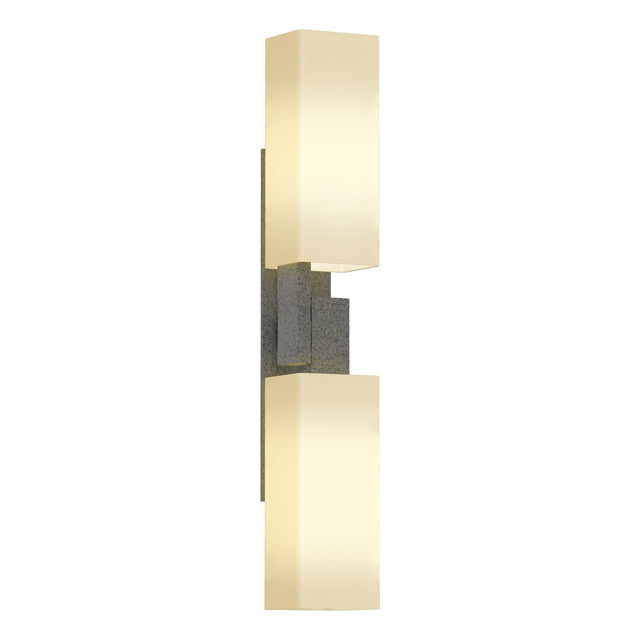 Hubbardton Forge 2012 Natural Iron Opal Glass (GG) Ondrian 2 Light Sconce