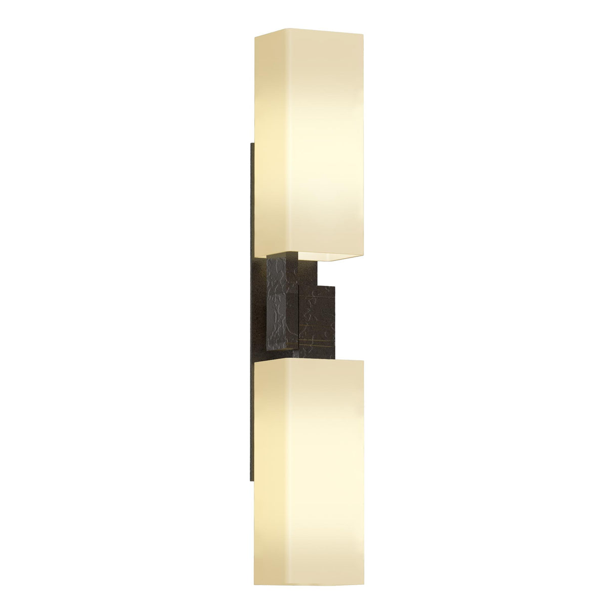 Hubbardton Forge 2012 Oil Rubbed Bronze Opal Glass (GG) Ondrian 2 Light Sconce