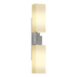 Hubbardton Forge 2012 Vintage Platinum Opal Glass (GG) Ondrian 2 Light Sconce