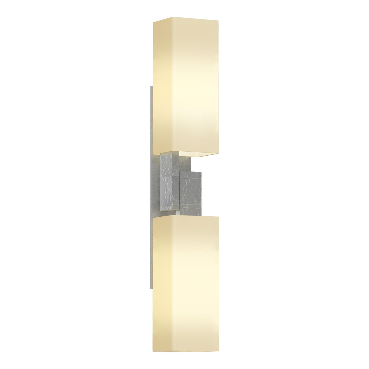 Hubbardton Forge 2012 Vintage Platinum Opal Glass (GG) Ondrian 2 Light Sconce