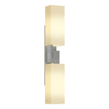 Hubbardton Forge 2012 Vintage Platinum Opal Glass (GG) Ondrian 2 Light Sconce