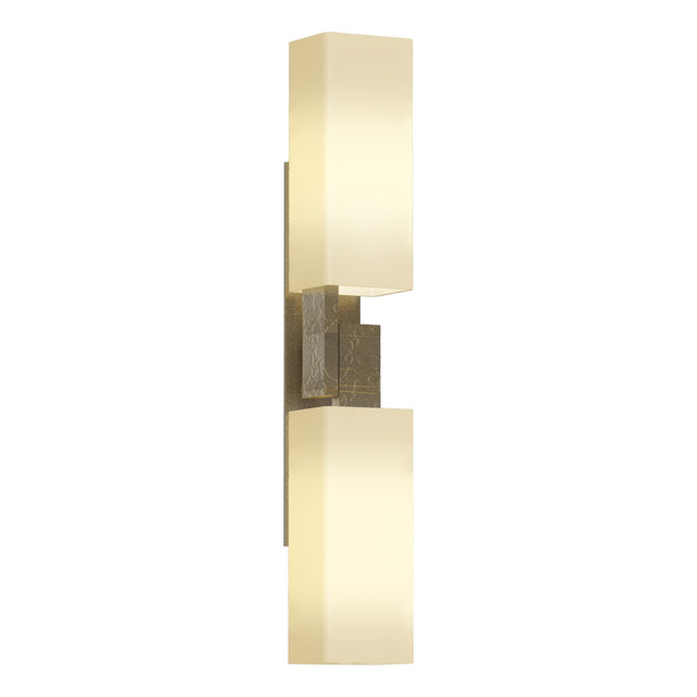 Hubbardton Forge 2012 Soft Gold Opal Glass (GG) Ondrian 2 Light Sconce